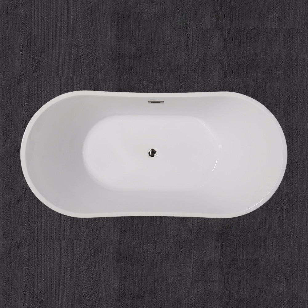 WOODBRIDGE 67" Acrylic Freestanding Bathtub Contemporary Soaking Tub