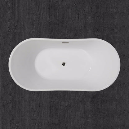 WOODBRIDGE 67" Acrylic Freestanding Bathtub Contemporary Soaking Tub