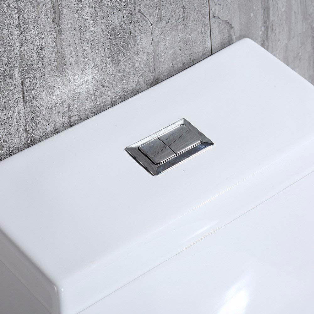 WOODBRIDGE Modern Square Design One Piece Dual Flush 1.28 GP Toilet,Chair Height with Soft Closing Seat