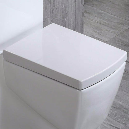 WOODBRIDGE Modern Square Design One Piece Dual Flush 1.28 GP Toilet,Chair Height with Soft Closing Seat