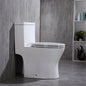 WOODBRIDGE One Piece Short Compact Bathroom Tiny Mini Commode Water Closet Dual Flush Concealed Trapway