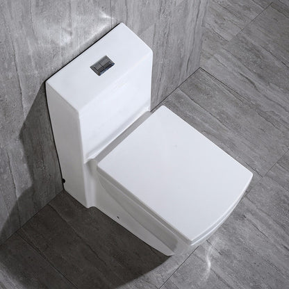 WOODBRIDGE Modern Square Design One Piece Dual Flush 1.28 GP Toilet,Chair Height with Soft Closing Seat