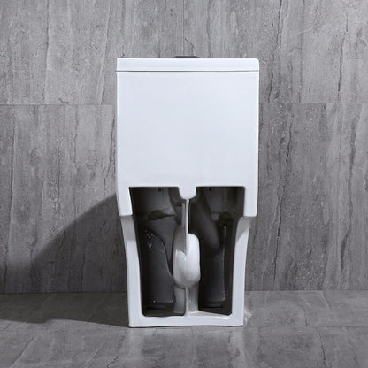 WOODBRIDGE One Piece Short Compact Bathroom Tiny Mini Commode Water Closet Dual Flush Concealed Trapway