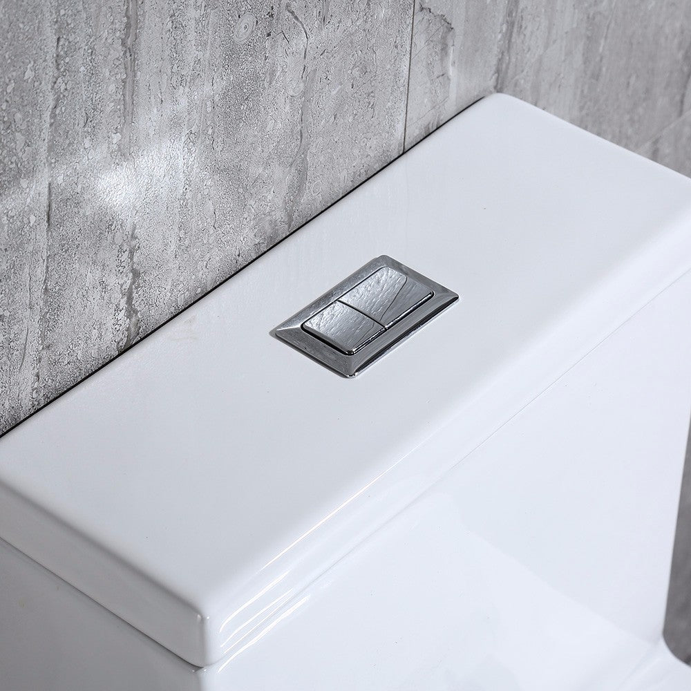 WOODBRIDGE One Piece Short Compact Bathroom Tiny Mini Commode Water Closet Dual Flush Concealed Trapway