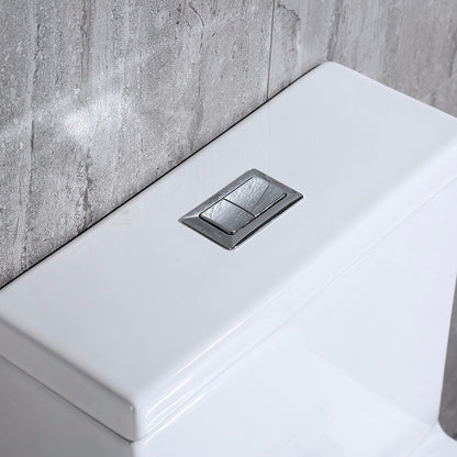 WOODBRIDGE One Piece Short Compact Bathroom Tiny Mini Commode Water Closet Dual Flush Concealed Trapway