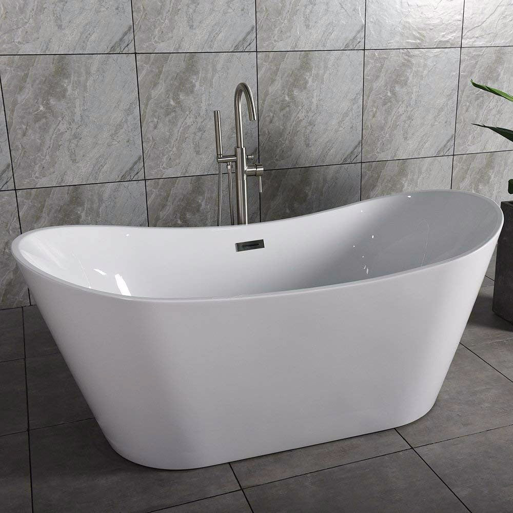 WOODBRIDGE 67" Acrylic Freestanding Bathtub Contemporary Soaking Tub
