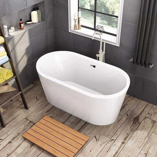 WOODBRIDGE 59" Acrylic Freestanding Bathtub Contemporary Soaking Tub