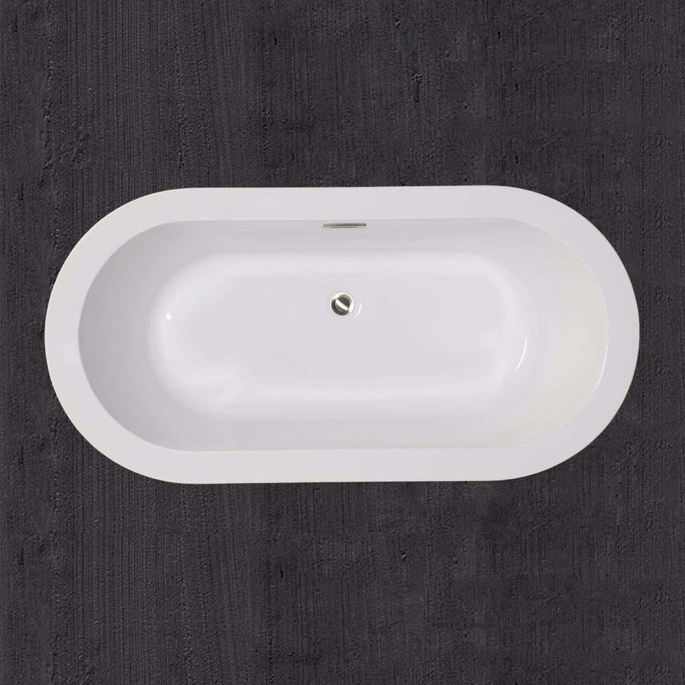 WOODBRIDGE 59" Acrylic Freestanding Bathtub Contemporary Soaking Tub