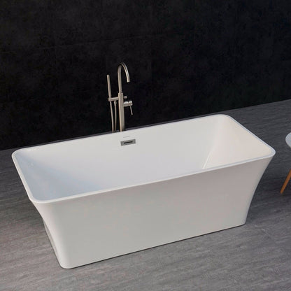 WOODBRIDGE 67" Acrylic Freestanding Bathtub Contemporary Soaking Tub