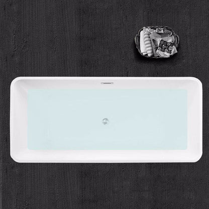 WOODBRIDGE 67" Acrylic Freestanding Bathtub Contemporary Soaking Tub