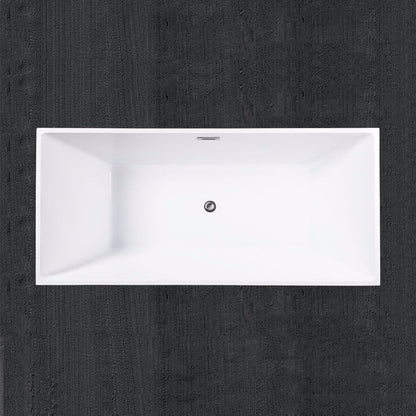 WOODBRIDGE 67" Acrylic Freestanding Bathtub Contemporary Soaking Tub