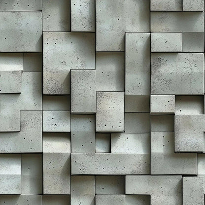 Brutalist Concrete Relief Wallpaper