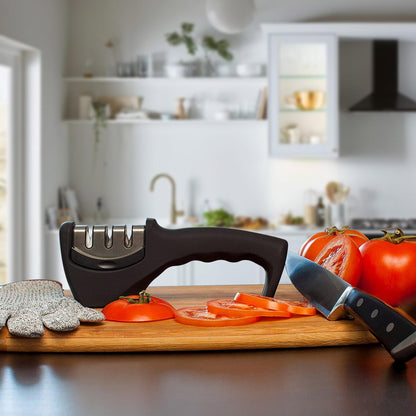 Knife Sharpener Professional Kitchen Blade Sharpening Tool Handheld | Chef Knives | Kitchen + Metal