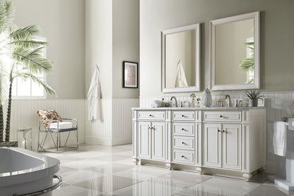 Bristol 72" Double Vanity Cabinet, Bright White