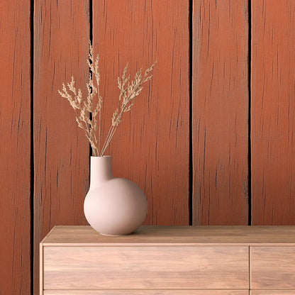 Rustic Terracotta Timber Wall