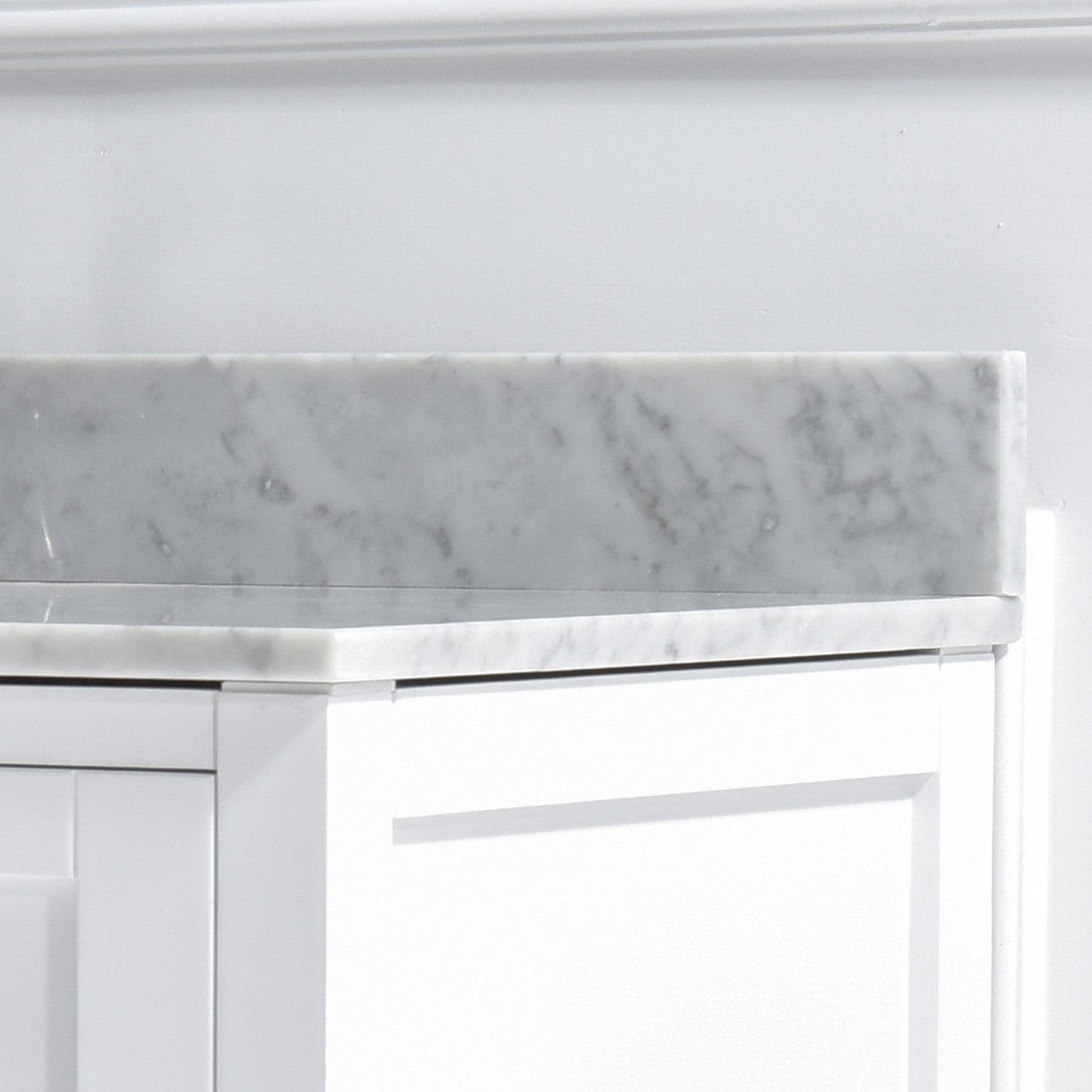WOODBRIDGE 37" x22" Vanity Top with Single Under Mount Rectangle Bowl, Carrara White Marble, Pre-drilled with 3-hole for 8-inch Widespread Faucet set up Option