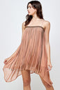 Flowy Sleeveless Mini Dress with Metallic Accents | Apparel | Kitchen + Metal