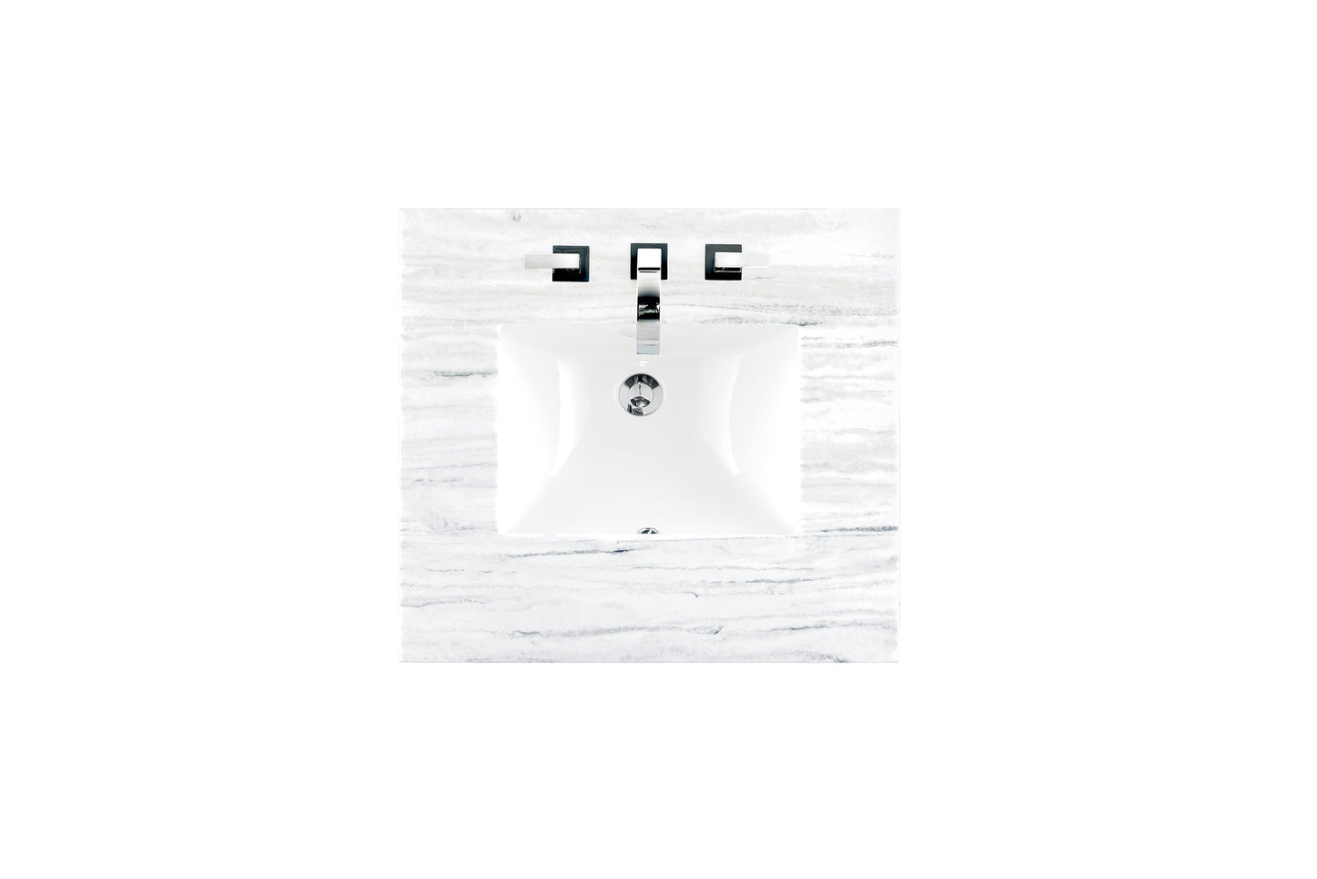 26" Single Top, 3 CM Arctic Fall Solid Surface w/ Sink