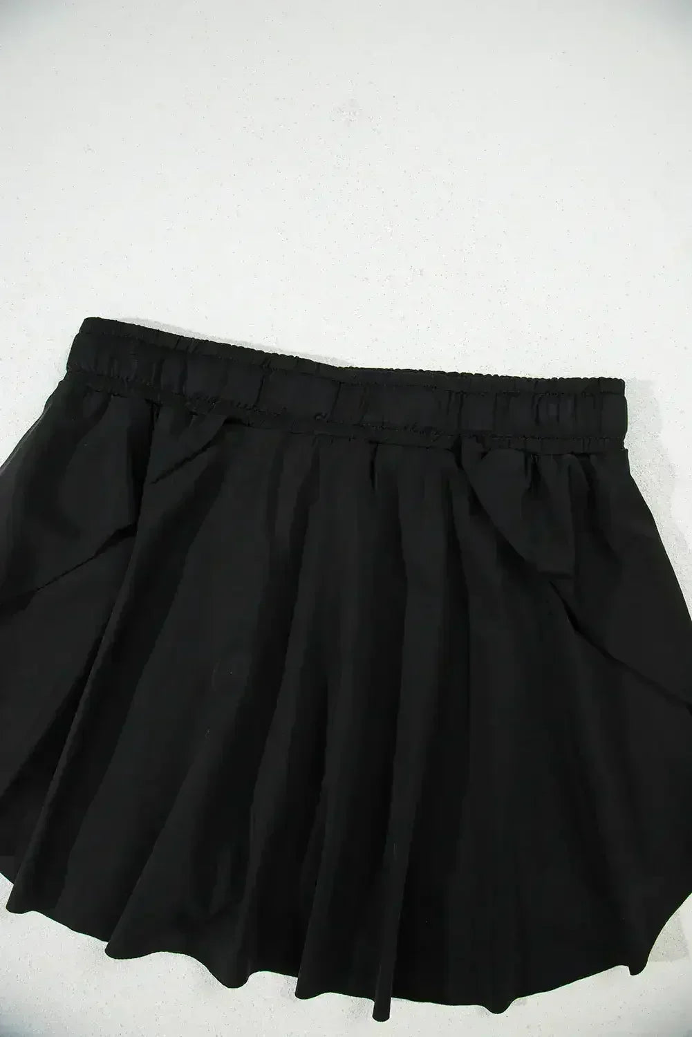 Light Green Drawstring High Waist Lined Tennis Skort