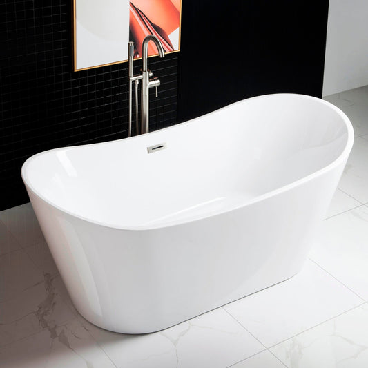 WOODBRIDGE 67" Acrylic Freestanding Bathtub Contemporary Soaking Tub