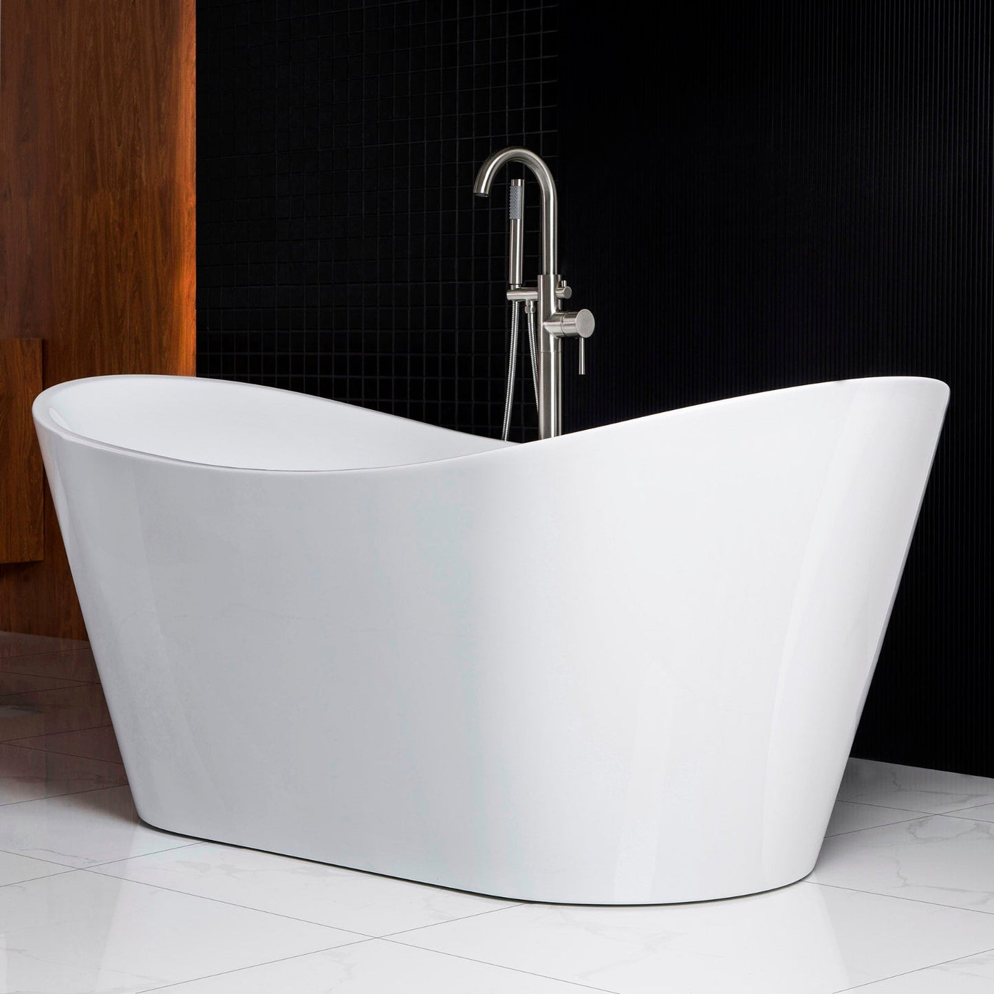 WOODBRIDGE 67" Acrylic Freestanding Bathtub Contemporary Soaking Tub