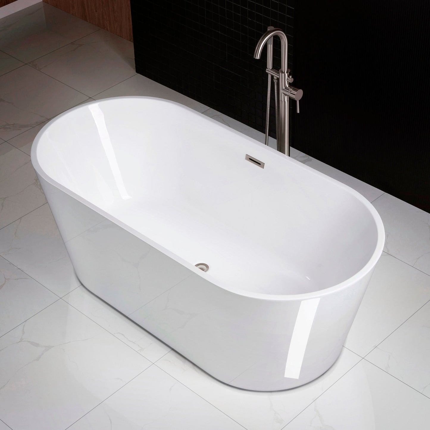 WOODBRIDGE 67" Acrylic Freestanding Bathtub Contemporary Soaking Tub