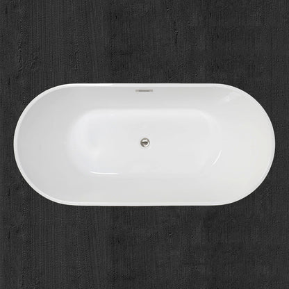 WOODBRIDGE 67" Acrylic Freestanding Bathtub Contemporary Soaking Tub