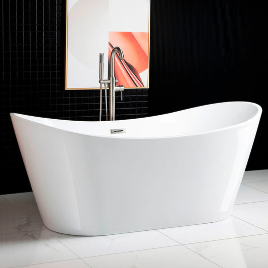 WOODBRIDGE 71" Acrylic Freestanding Bathtub Contemporary Soaking Tub