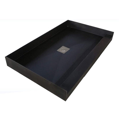 Tileable Shower Base 48"x36" with Integrated Center PVC Drain, 36-Inch Depth by 48-Inch Width , Ready for Tile , inlcude Tile adhesive & Flushing kit , SBR4836 Tileable