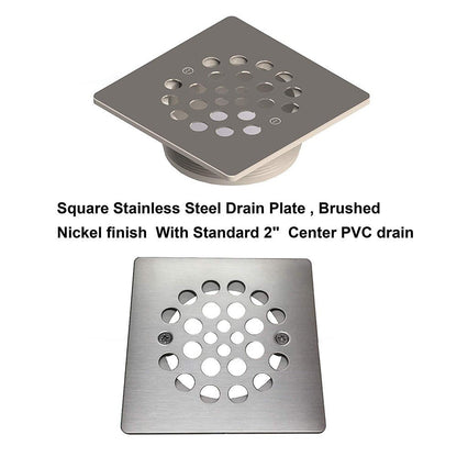 Tileable Shower Base 48"x36" with Integrated Center PVC Drain, 36-Inch Depth by 48-Inch Width , Ready for Tile , inlcude Tile adhesive & Flushing kit , SBR4836 Tileable