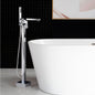 WOODBRIDGE F0003BN Contemporary Single Handle Floor Mount Freestanding Tub Filler Faucet with Hand shower