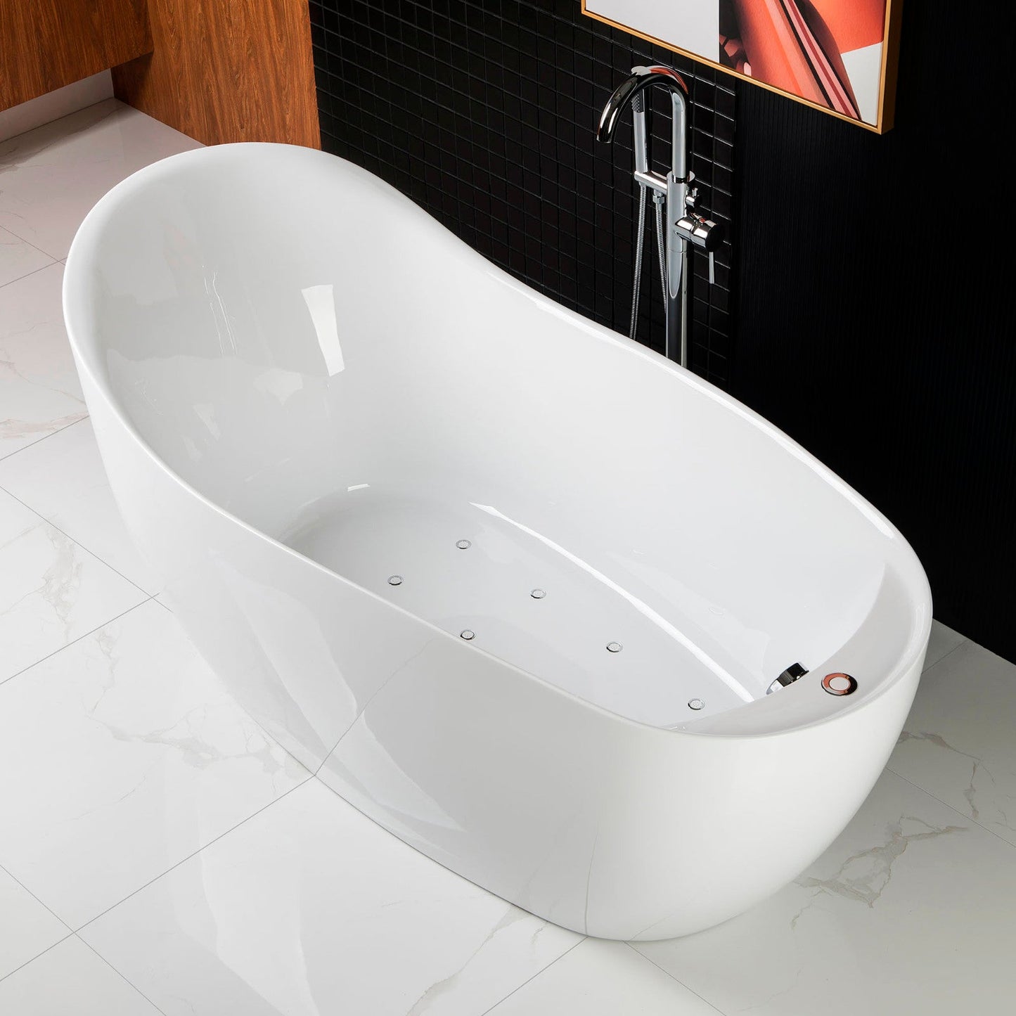 WOODBRIDGE B-0033 Deluxe Air Bubble Free Standing Bathtub