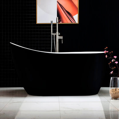 WOODBRIDGE B-1807 Acrylic Freestanding Contemporary Soaking Tub