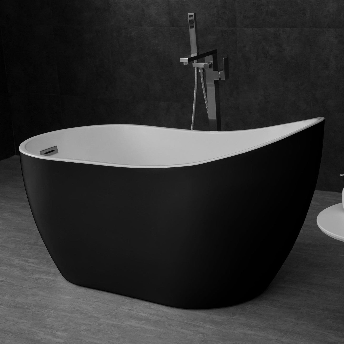 WOODBRIDGE B-1807 Acrylic Freestanding Contemporary Soaking Tub
