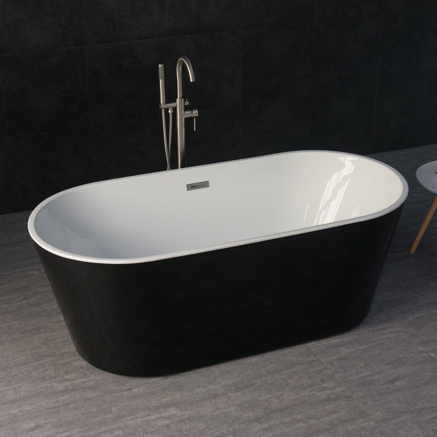 WOODBRIDGE B-1813 67" Acrylic Freestanding Bathtub Contemporary Soaking Tub