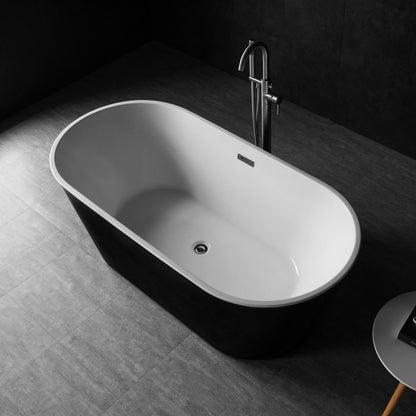 WOODBRIDGE B-1813 67" Acrylic Freestanding Bathtub Contemporary Soaking Tub