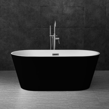 WOODBRIDGE B-1814 59" Acrylic Freestanding Bathtub Contemporary Soaking Tub