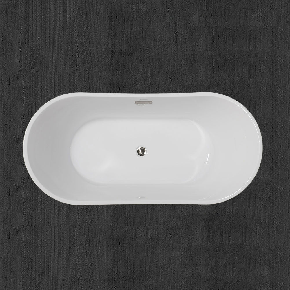 WOODBRIDGE B-1816 59" Acrylic Freestanding Bathtub Contemporary Soaking Tub