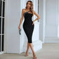 Elegant Lady One-shoulder Midi Dress