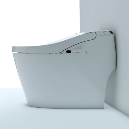 WOODBRIDGE B0960S Auto Flush, Auto Open & Auto Close, 1.28 GPF Single Flush Toilet with Intelligent Smart Bidet Seat and Wireless Remote Control, Chair Height