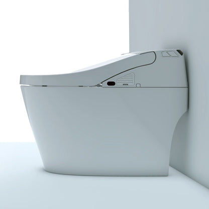 WOODBRIDGE B0960S Auto Flush, Auto Open & Auto Close, 1.28 GPF Single Flush Toilet with Intelligent Smart Bidet Seat and Wireless Remote Control, Chair Height