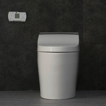 WOODBRIDGE B0960S Auto Flush, Auto Open & Auto Close, 1.28 GPF Single Flush Toilet with Intelligent Smart Bidet Seat and Wireless Remote Control, Chair Height