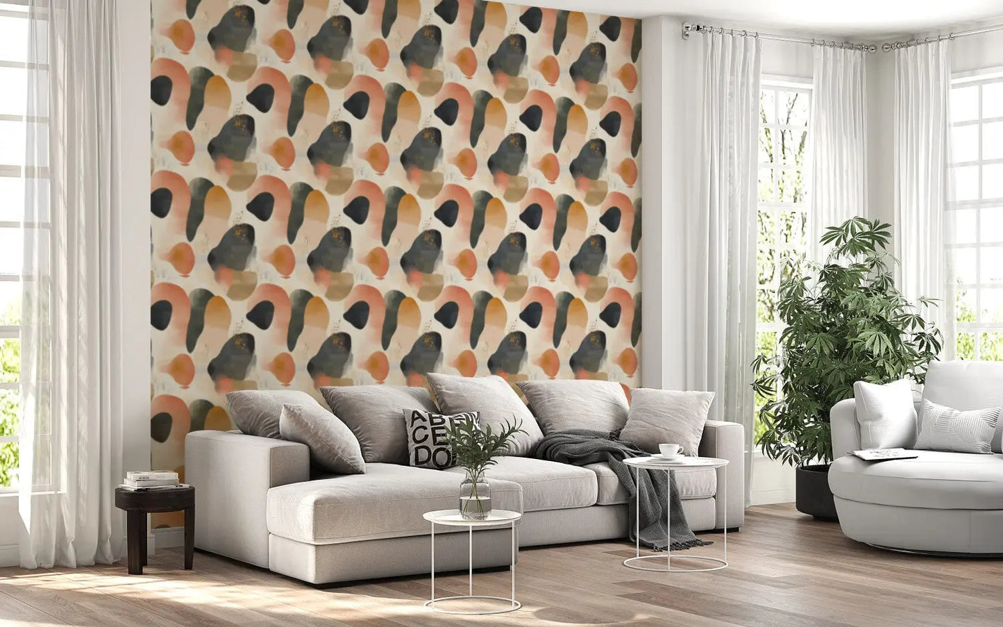 Canyon Dusk Organic Shapes Wallpaper