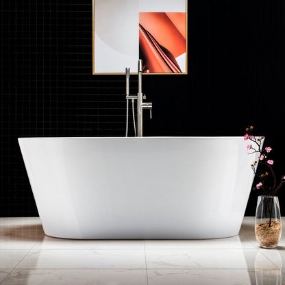WOODBRIDGE 59" Acrylic Freestanding Bathtub Contemporary Soaking Tub