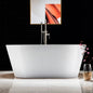 WOODBRIDGE 59" Acrylic Freestanding Bathtub Contemporary Soaking Tub