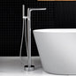 WOODBRIDGE F0014BN Contemporary Single Handle Floor Mount Freestanding Tub Filler Faucet with Hand shower