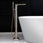 WOODBRIDGE F0014BN Contemporary Single Handle Floor Mount Freestanding Tub Filler Faucet with Hand shower