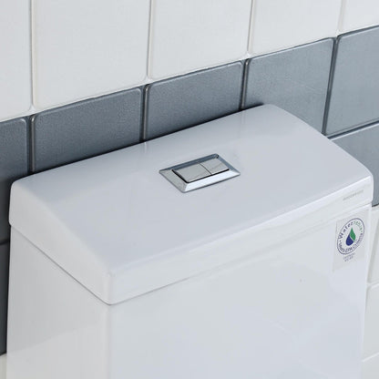 WOODBRIDGE One Piece Dual Flush 1.0/1.6 Gpf,with Soft Closing Seat, White, Elongated Toilet, Convenient 20" Seating Height