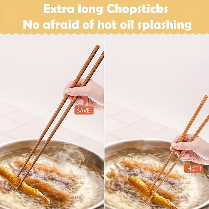 Extra Long Wooden Cooking Chopsticks for Noodles  Frying
