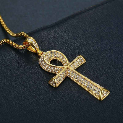 Men’s/Women’s Egyptian Ankh Pendant - Hip-Hop Steel Unisex Gem
